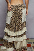 Boho Cheetah Print Wide-Leg Cotton Pants