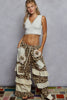 Boho Cheetah Print Wide-Leg Cotton Pants