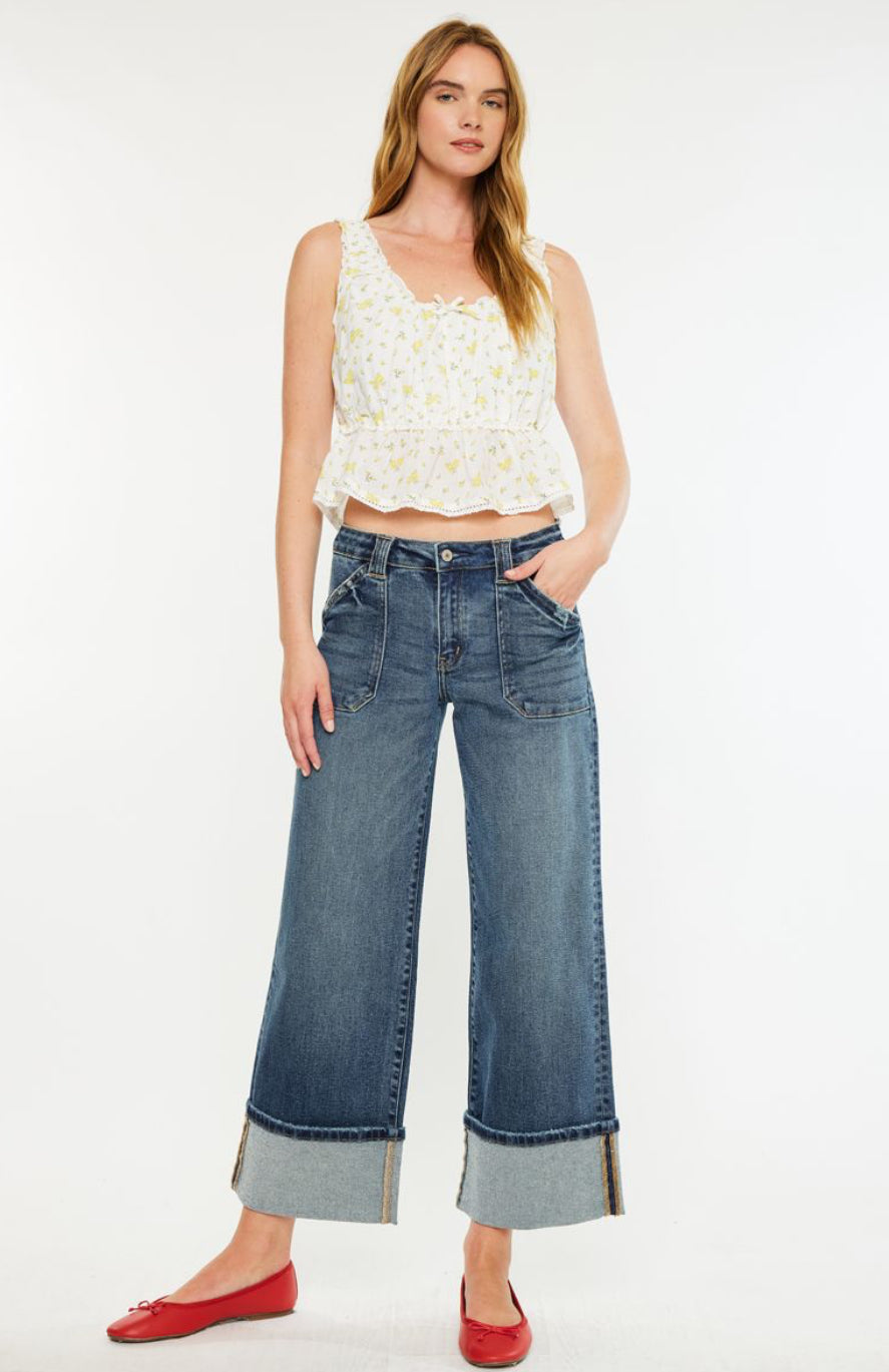 Kancan mid rise wide leg