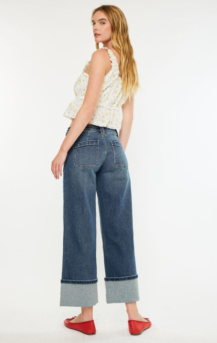 Kancan mid rise wide leg