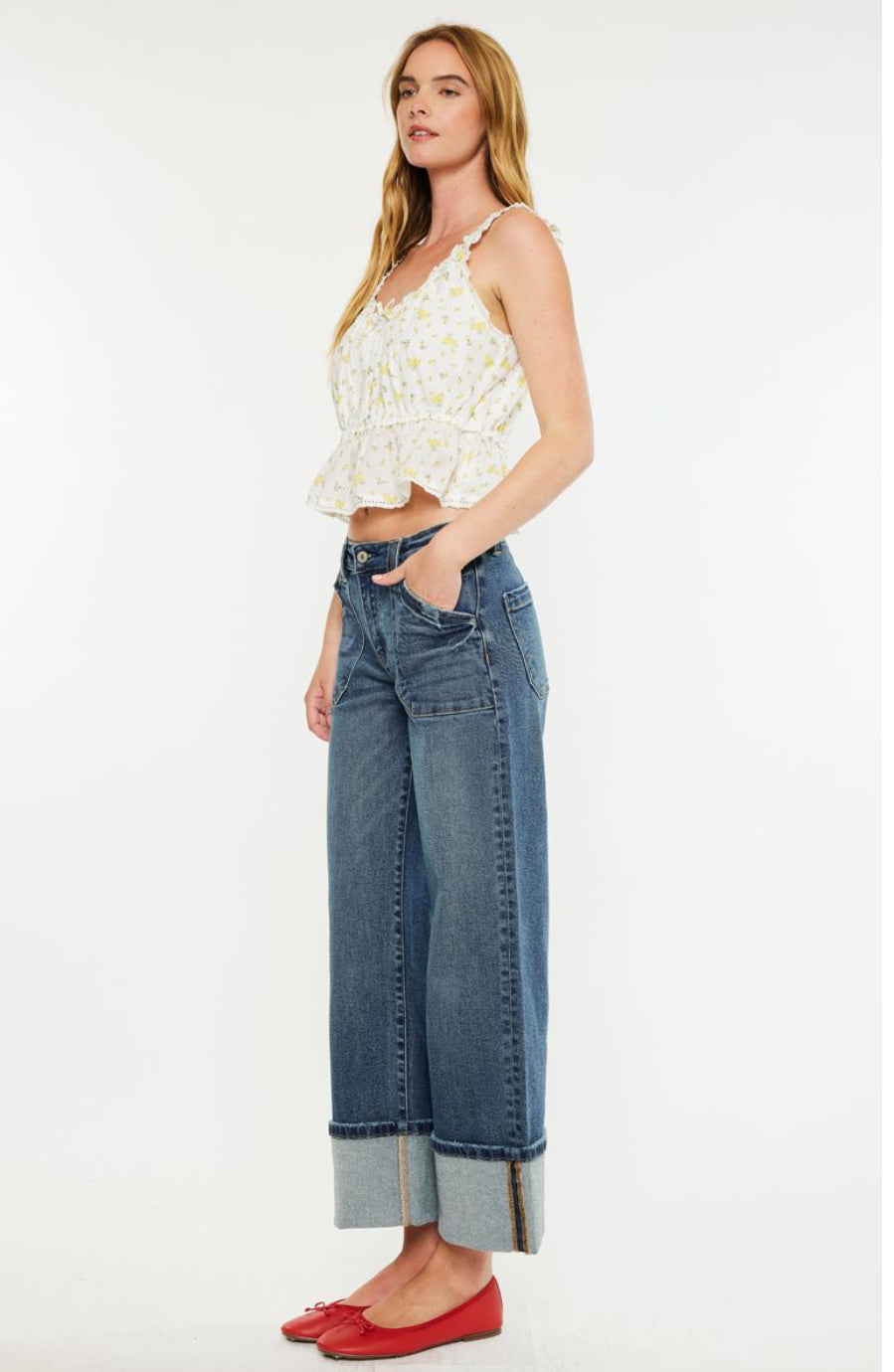 Kancan mid rise wide leg