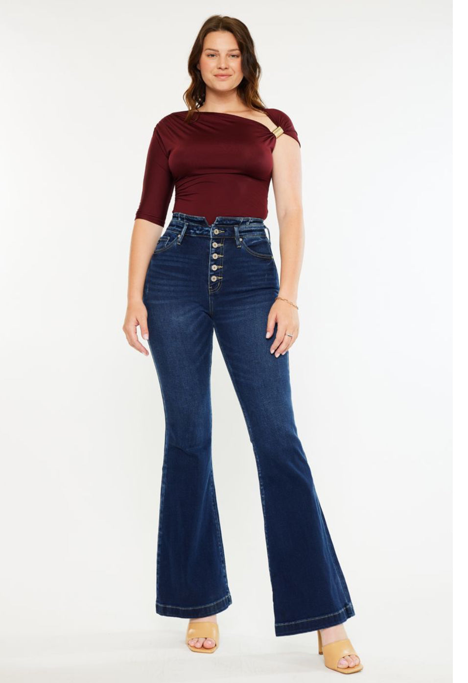Kancan Blaitrn Ultra High Rise Flare Jeans - Curvy